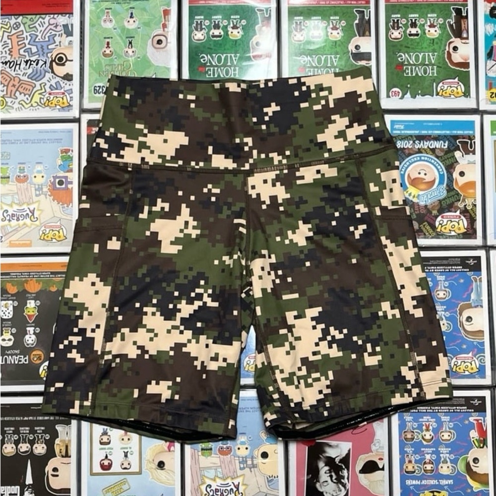 Camouflage Workout Biker Shorts